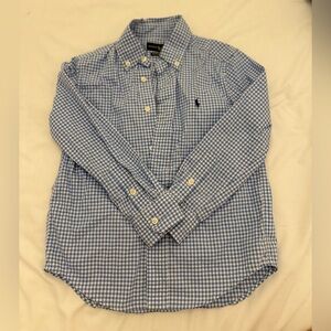Polo by Ralph Lauren Blue Gingham Cotton Shirt